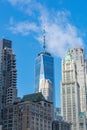 One World Trade Center in the Lower Manhattan New York City Skyline on a Beautiful Day Royalty Free Stock Photo