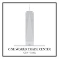 One world trade center. Vector illustration decorative design