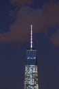 One World Trade Center (1WTC), Freedom Tower and clouds, New York City Skyline at dusk, New York City, New York, USA Royalty Free Stock Photo