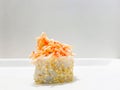 Sushi with sesame seeds and kani topping - crab sushi