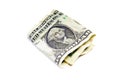 One wrinkled dollar Royalty Free Stock Photo