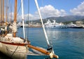 One of the yachts moored at the Marina di Genova Aeroporto Italy