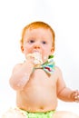 One Year Old Cake Smash Royalty Free Stock Photo