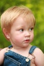 One year old strawberry blond boy Royalty Free Stock Photo