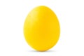 One Yellow Easter egg isolated on white background Royalty Free Stock Photo