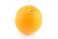 One yellow orange on white background