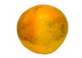 One yellow round juicy papaya