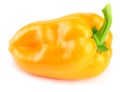 one yellow sweet bell pepper isolated on white background Royalty Free Stock Photo