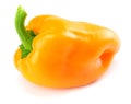 one yellow sweet bell pepper isolated on white background Royalty Free Stock Photo