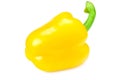 one yellow sweet bell pepper isolated on white background Royalty Free Stock Photo