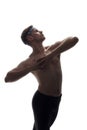 One young man, ballet dancer, upper body shot, Royalty Free Stock Photo