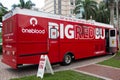 OneBlood Big Red Bus mobile blood donation center - Davie, Florida, USA