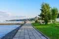 Onega quay of the city of Petrozavodsk in the evening