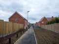 Footpath in centre of housing estate Royalty Free Stock Photo