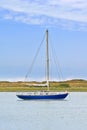 Onely boat over the beach