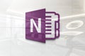 Onenote icon on iphone realistic texture Royalty Free Stock Photo