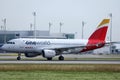 Oneworld Iberia taxiing in Munich Airport, MUC Germany