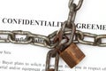 Onfidentiality agreement abstract Royalty Free Stock Photo