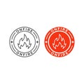 Onfire badge, stamp. Vector icon template Royalty Free Stock Photo
