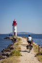 Onglous lighthouse in the end of the Canal du Midi (France)