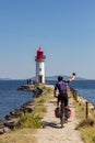 Onglous lighthouse in the end of the Canal du Midi (France)