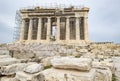 The Restoration of the Parthenon on the Hill of Acropolis in Athens Greece Royalty Free Stock Photo