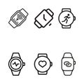 Smart Watch Icons illustratio