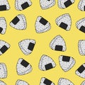 Onigiri japanese rice ball background.