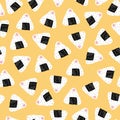 Traditional japanese onigiri seamless pattern