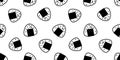 Onigiri seamless pattern vector sushi Japanese food scarf isolated tile background cartoon illustration repeat wallpaper