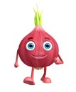 Onion character with running pose