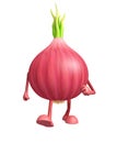 Onion character with running pose