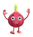 Onion character with running pose