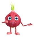 Onion character with thunbs up pose