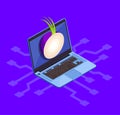 Onion Cyber Security Concept