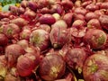Onion display in supermarket