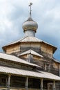 Onion dome of the wooden Trinity Church of John the Baptist Monastery in Sviyazhsk, Russia