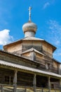 Onion dome of the wooden Trinity Church of John the Baptist Monastery in Sviyazhsk, Russia