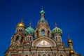 Onion domes of the orthodox Church of the Savior on Spilled Blood