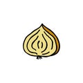 Onion doodle icon, vector illustration