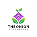The Onion Fresh Leaf logo design element vector illustration