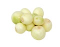 Onion. Fresh raw peeled onions isolated on white background. Bulbs of white onion Royalty Free Stock Photo