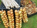 Onion, garlic and dried mushroom, Lithuania Royalty Free Stock Photo