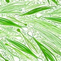 Onion green leaves Vector seamless pattern Harvest