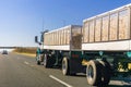 Onion harvest transportation Royalty Free Stock Photo