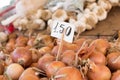 Onion on a market Royalty Free Stock Photo