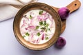 Onion Raita / pyaj or kanda Koshimbir / Indian salad Royalty Free Stock Photo