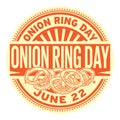 Onion Ring Day stamp