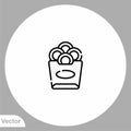 Onion ring vector icon sign symbol