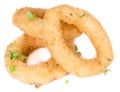 Onion Rings isolated on white Royalty Free Stock Photo